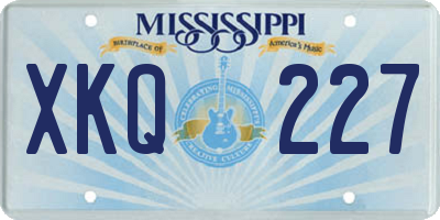 MS license plate XKQ227