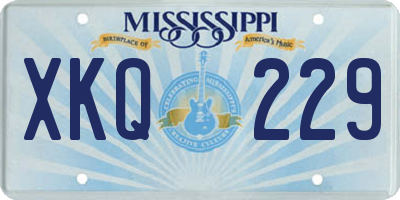 MS license plate XKQ229