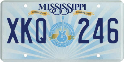 MS license plate XKQ246