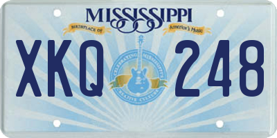 MS license plate XKQ248