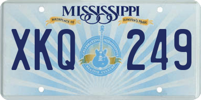 MS license plate XKQ249
