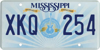 MS license plate XKQ254