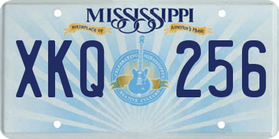 MS license plate XKQ256
