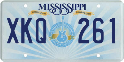 MS license plate XKQ261