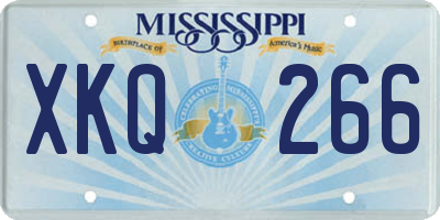 MS license plate XKQ266