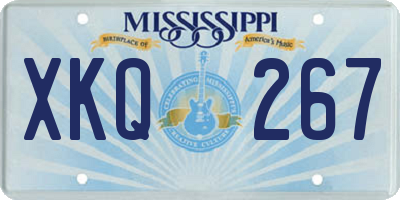 MS license plate XKQ267