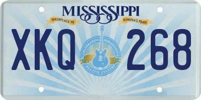 MS license plate XKQ268