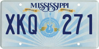 MS license plate XKQ271