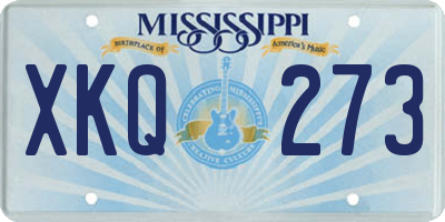 MS license plate XKQ273