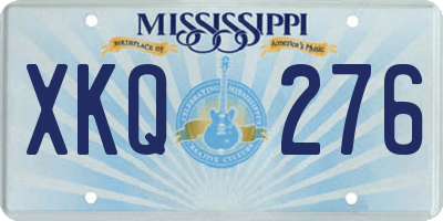 MS license plate XKQ276