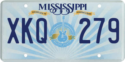 MS license plate XKQ279