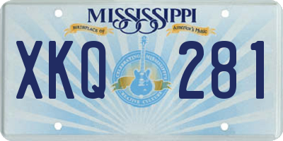 MS license plate XKQ281