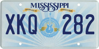 MS license plate XKQ282