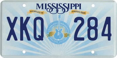 MS license plate XKQ284
