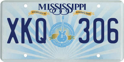 MS license plate XKQ306