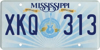 MS license plate XKQ313