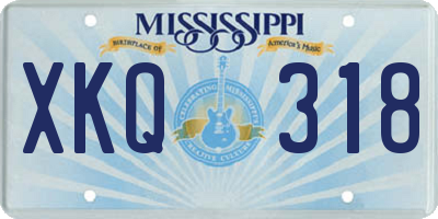 MS license plate XKQ318