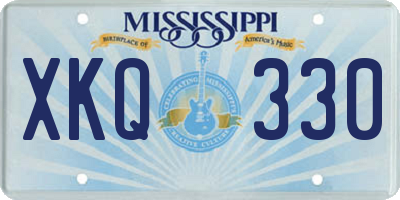 MS license plate XKQ330