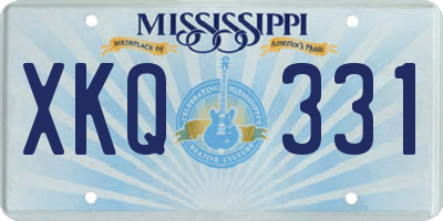 MS license plate XKQ331