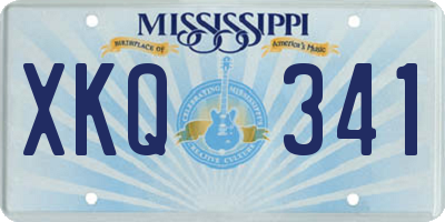 MS license plate XKQ341