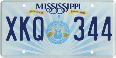 MS license plate XKQ344