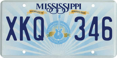 MS license plate XKQ346