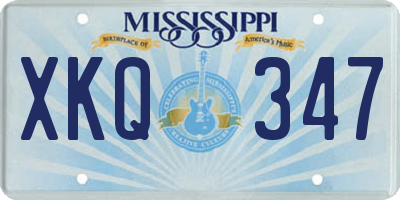 MS license plate XKQ347