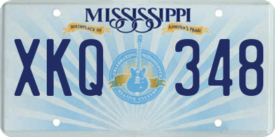 MS license plate XKQ348