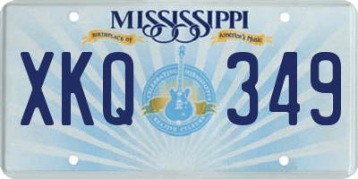 MS license plate XKQ349
