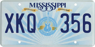 MS license plate XKQ356