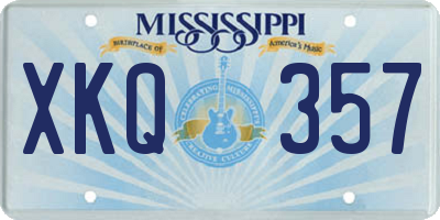 MS license plate XKQ357