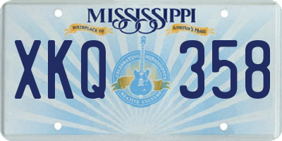 MS license plate XKQ358