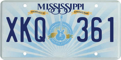 MS license plate XKQ361