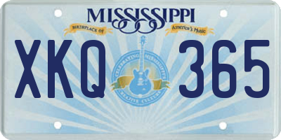 MS license plate XKQ365