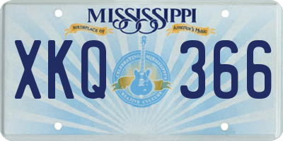 MS license plate XKQ366