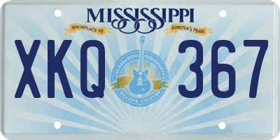 MS license plate XKQ367