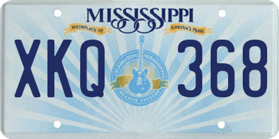 MS license plate XKQ368