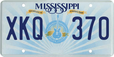 MS license plate XKQ370