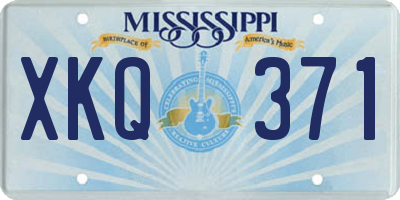 MS license plate XKQ371