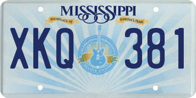 MS license plate XKQ381