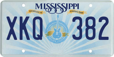 MS license plate XKQ382