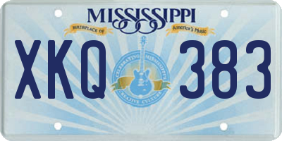 MS license plate XKQ383