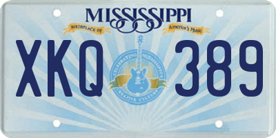 MS license plate XKQ389
