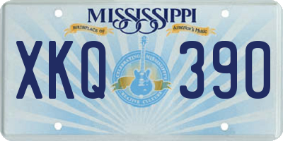 MS license plate XKQ390