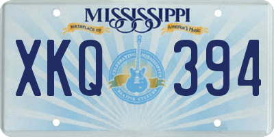 MS license plate XKQ394