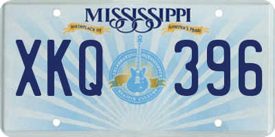 MS license plate XKQ396
