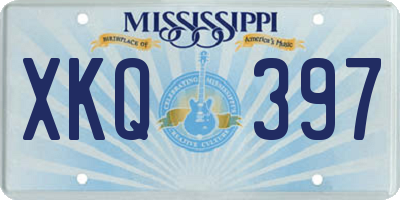 MS license plate XKQ397