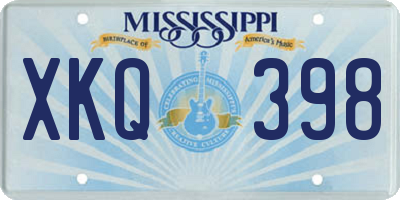 MS license plate XKQ398
