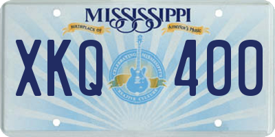 MS license plate XKQ400