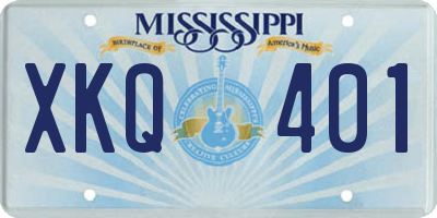 MS license plate XKQ401